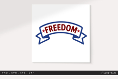 Freedom Banner SVG Patriotic Quote Clipart Product Image 1