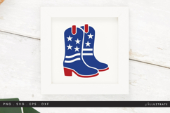 Cowboy Boots SVG Patriotic Western Clipart Product Image 1