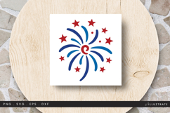 Patriotic Firework SVG 4th of July Clipart Product Image 1