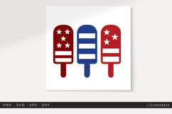 3 Patriotic Popsicles SVG Summer USA Art Product Image 1