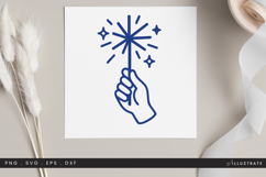 Hand Holding Sparkler SVG Patriotic Clipart Product Image 1