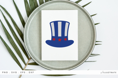 4th of July Top Hat SVG File Patriotic Clipart Product Image 1