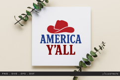 America Y’all SVG Patriotic Southern Quote Product Image 1