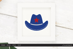 Cowboy Hat with Star SVG File Western USA Clipart Product Image 1