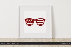 4th of July Sunglasses SVG Patriotic Eyewear Product Image 1