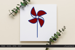 4th of July Pinwheel SVG Patriotic Clipart Product Image 1