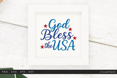 God Bless the USA SVG File Patriotic Quote Product Image 1