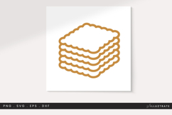 Stack of Crackers SVG Cut File for Cricut and Silhouette Product Image 1