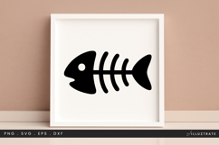 Fish Bone SVG File Cat Treat Silhouette Product Image 1