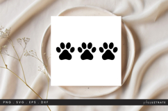 Three Paw Prints SVG File Cute Cat Paw Clipart Product Image 1