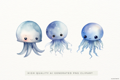 Cute Jellyfish Illustrations PNG Clipart Product Image 1