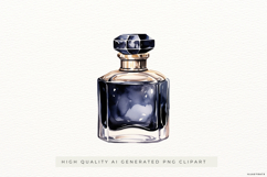 Elegant Watercolour Perfume Bottle PNG Clipart Product Image 1