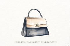 Chic Watercolour Handbag PNG Clipart Product Image 1