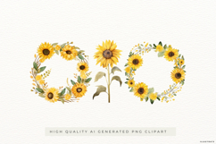 Sunflower Basket &amp; Bouquet Illustrations Product Image 1
