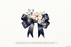 Parisian Bow PNG Clipart, Fashion Ribbon Illustration Product Image 1