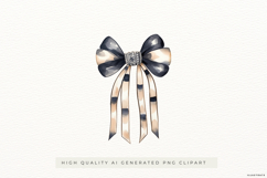 Luxury Watercolour Bow PNG Clipart Product Image 1