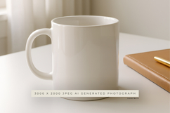 Mug and Notebook with Gold Pen Mockup Product Image 1