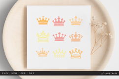 9 Crown SVG Cut Files Clipart Style for Royal Crafts Product Image 1