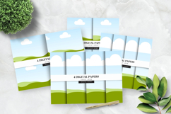 Canva Digital Paper Cover Template 4 Pattern Display Layout Product Image 1