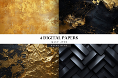 Canva Digital Paper Cover Template 4 Pattern Display Layout Product Image 3