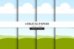 Canva Digital Paper Cover Template 4 Pattern Display Layout Product Image 5