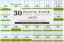 Digital Paper Mockup Templates Canva Bundle of 30 - Mockup Product Image 1