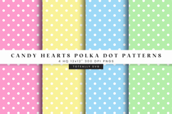 Candy Hearts Polka Dot Digital Patterns Product Image 2