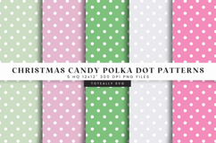 Christmas Candy Polka Dot Digital Patterns Product Image 2