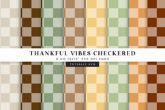 Thankful Vibes Checkered Digital Pattern Product Image 1