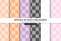 Spooky Season Checkered Digital Pattern Product Image 1
