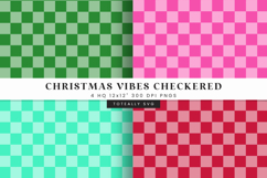 Christmas Vibes Checkered Digital Pattern Product Image 1