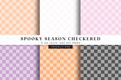 Spooky Season Checkered Digital Pattern Product Image 2
