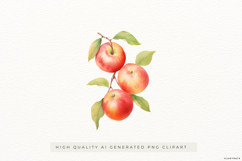 Watercolour Apple PNG Clipart Product Image 1