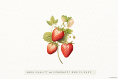 Watercolour Strawberry PNG Clipart Product Image 1