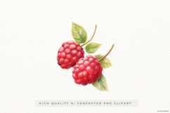 Watercolour Raspberry PNG Clipart Product Image 1