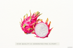 Watercolour Dragon Fruit PNG Clipart Product Image 1