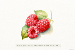 Watercolour Raspberry PNG Clipart Product Image 1
