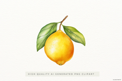 Watercolour Lemon PNG Clipart Product Image 1