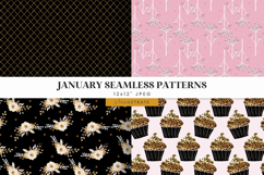 New Year Seamless Digital Papers 12 January JPG Patterns Product Image 2