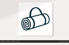 Yoga Mat SVG Cut File for Cricut, Silhouette, Meditation Product Image 1