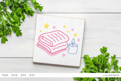 Cosy Towel and Candle SVG Cut File Summer Clipart Product Image 1