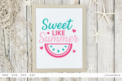 Sweet Like Summer SVG File Watermelon Summer Design Product Image 1