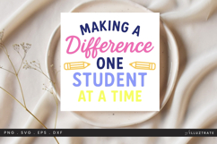 Making a Difference Teacher SVG Cut File School Gift Product Image 1
