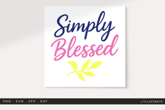 Simply Blessed SVG Cut File Home Decor Quote Product Image 1