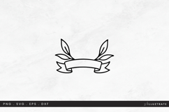 Banner with Hanging Fern SVG Cut File Product Image 1