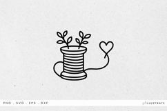 Floral Thread Spool SVG Cut File Product Image 1
