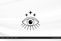 Spiritual Eye SVG Cut File Monoline Design Product Image 1