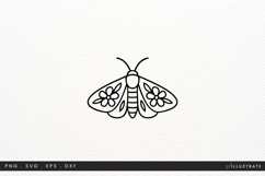 Dragonfly Doodle SVG Cut File Monoline Design Product Image 1