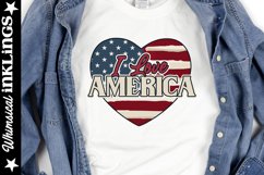 I Love America Independence Day Sublimation Product Image 1