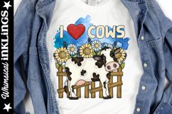 I Love Cows Sublimation Product Image 1